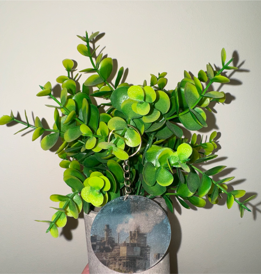 International Paper Mill Keychain