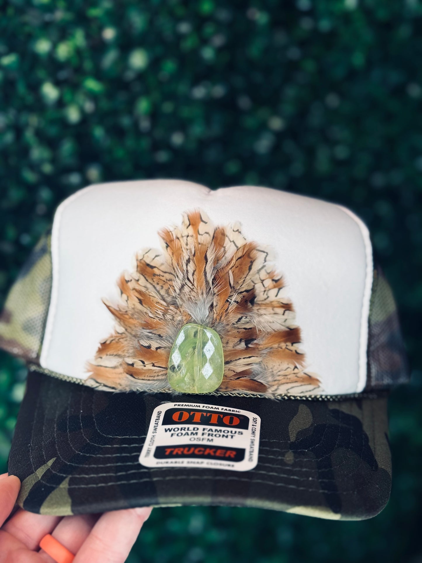 “QUAIL YEAH” Camo Mesh & White Trucker Hat