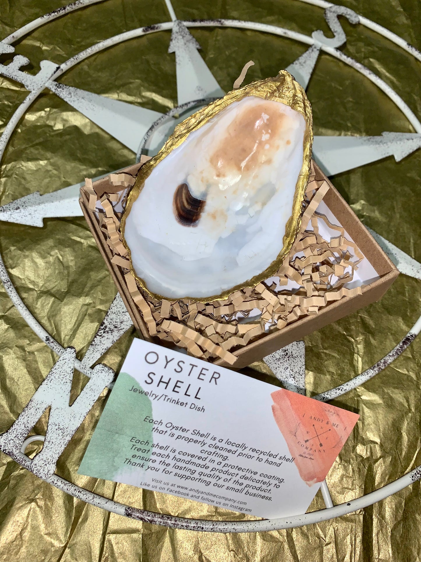 "Keep The Bay" Oyster Shell Jewelry Dish