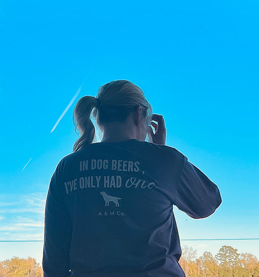 “In Dog Beers” Classic Long Sleeve Tee