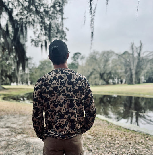 "Fowl Play" Camo Performance Tee Long Sleeve