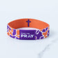 Tap To Pray™ Wristbands - Team Camo - Orange & Purple