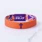 Tap To Pray™ Wristbands - Team Camo - Orange & Purple