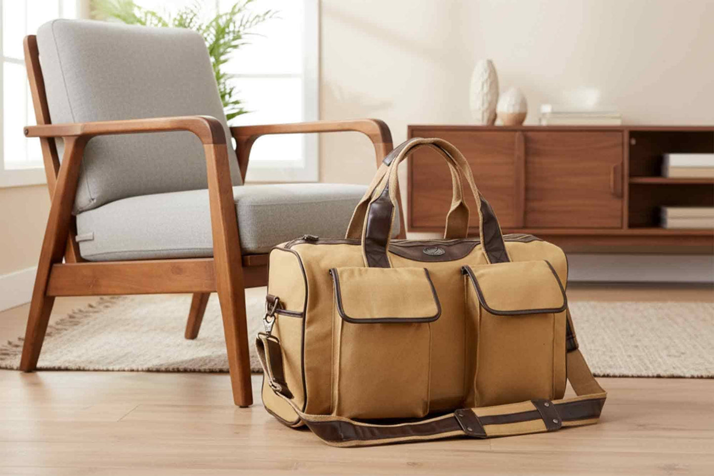 Cotton Boll Canvas Weekender Bag