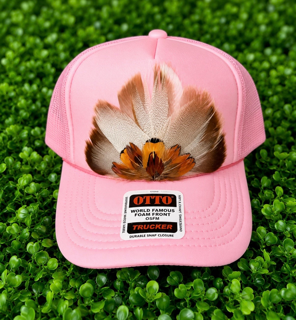 Andy’s Sunset Feathered Trucker Hat
