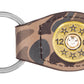 Brown Old School Camo Leather Key Fob