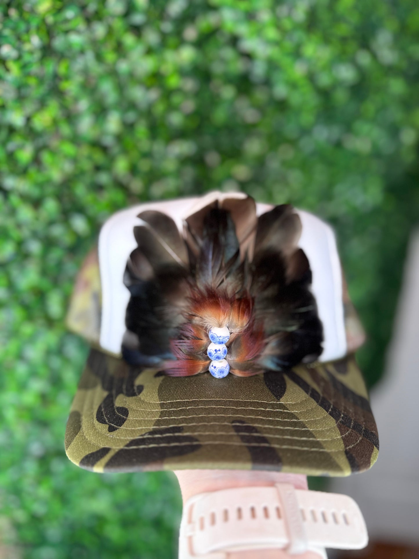 The Swamp Iris Feather Trucker Hat
