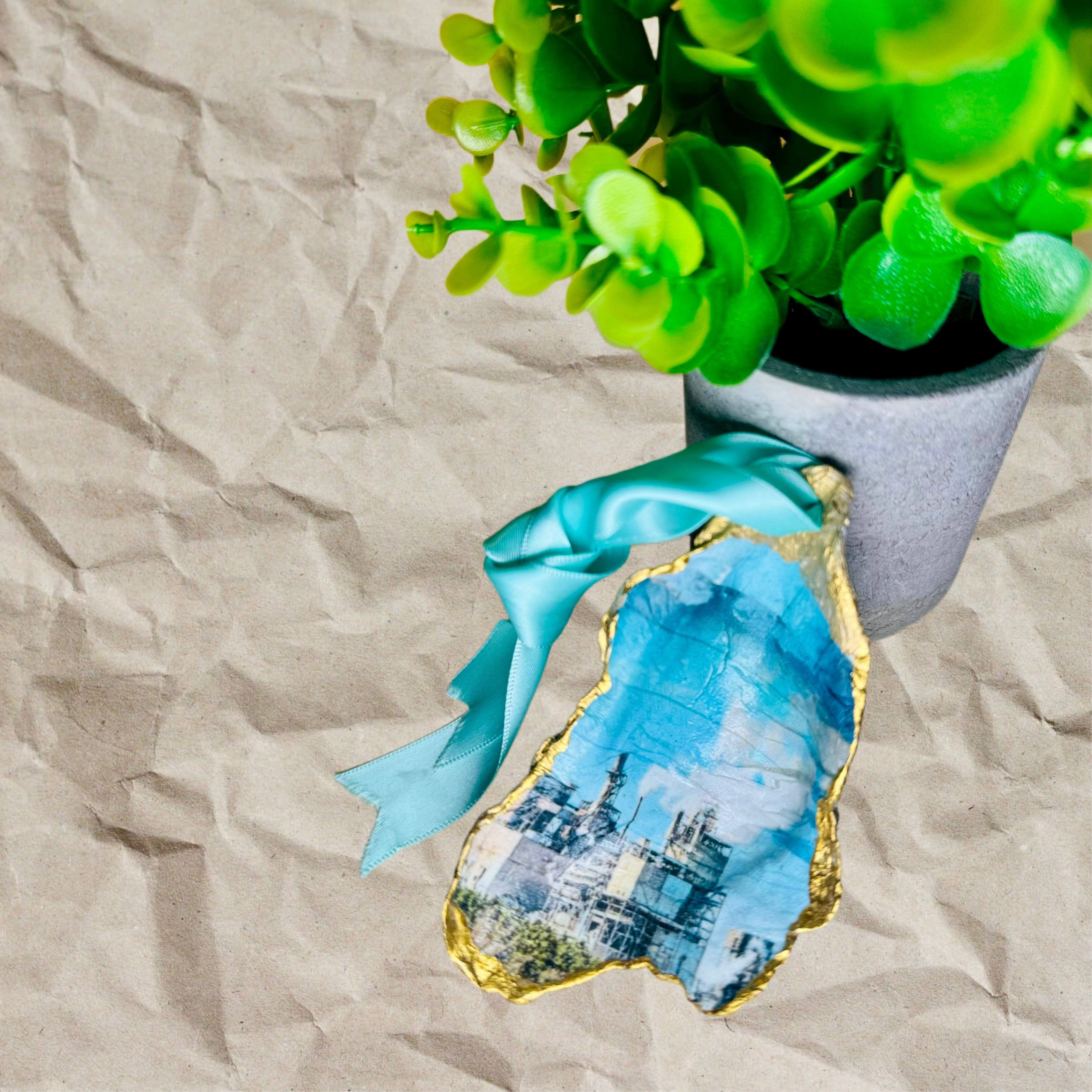 Custom IP Handmade Oyster Shell Ornament – Andy & Me Company