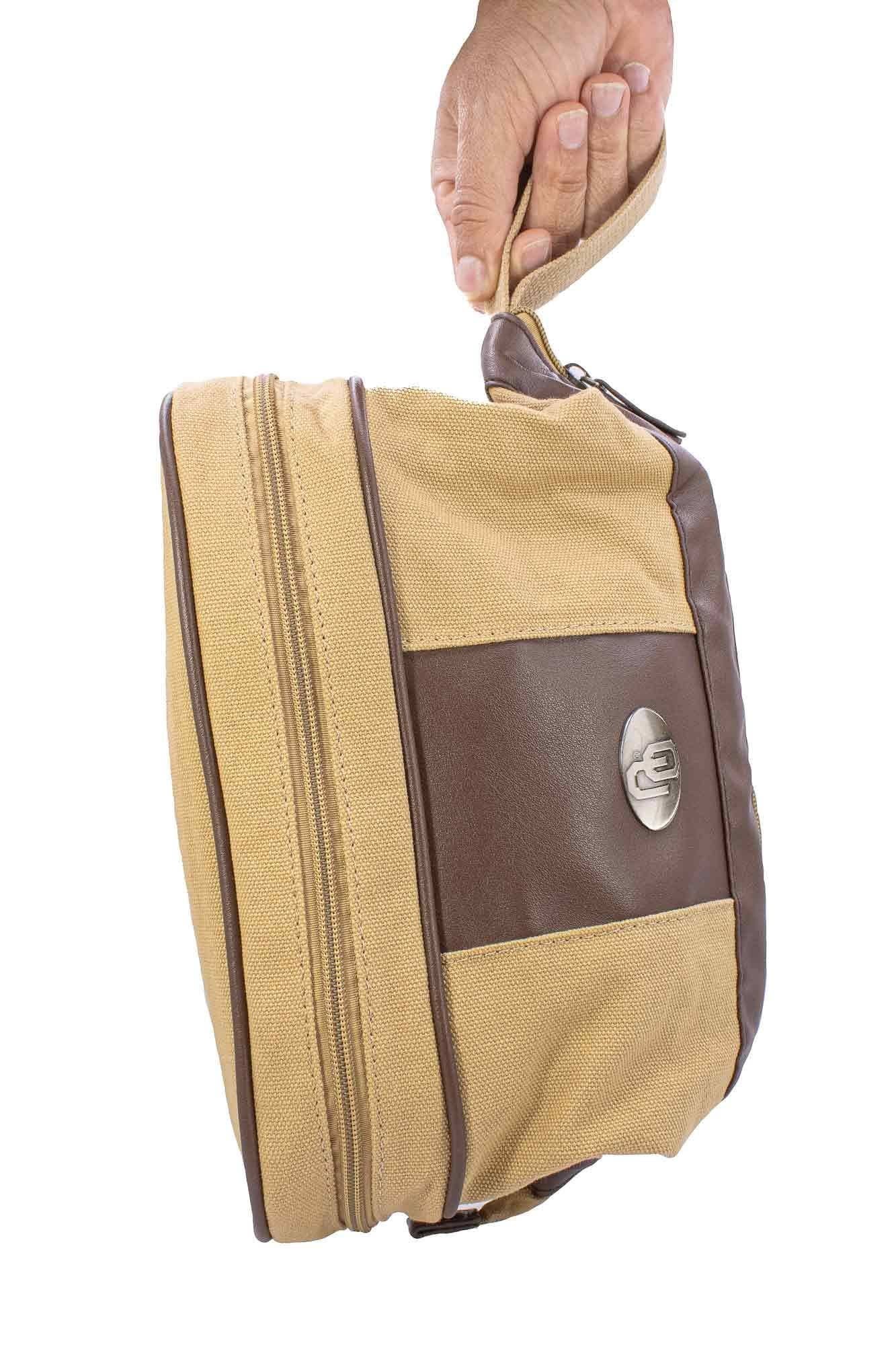 Cotton Boll Canvas Toiletry Bag