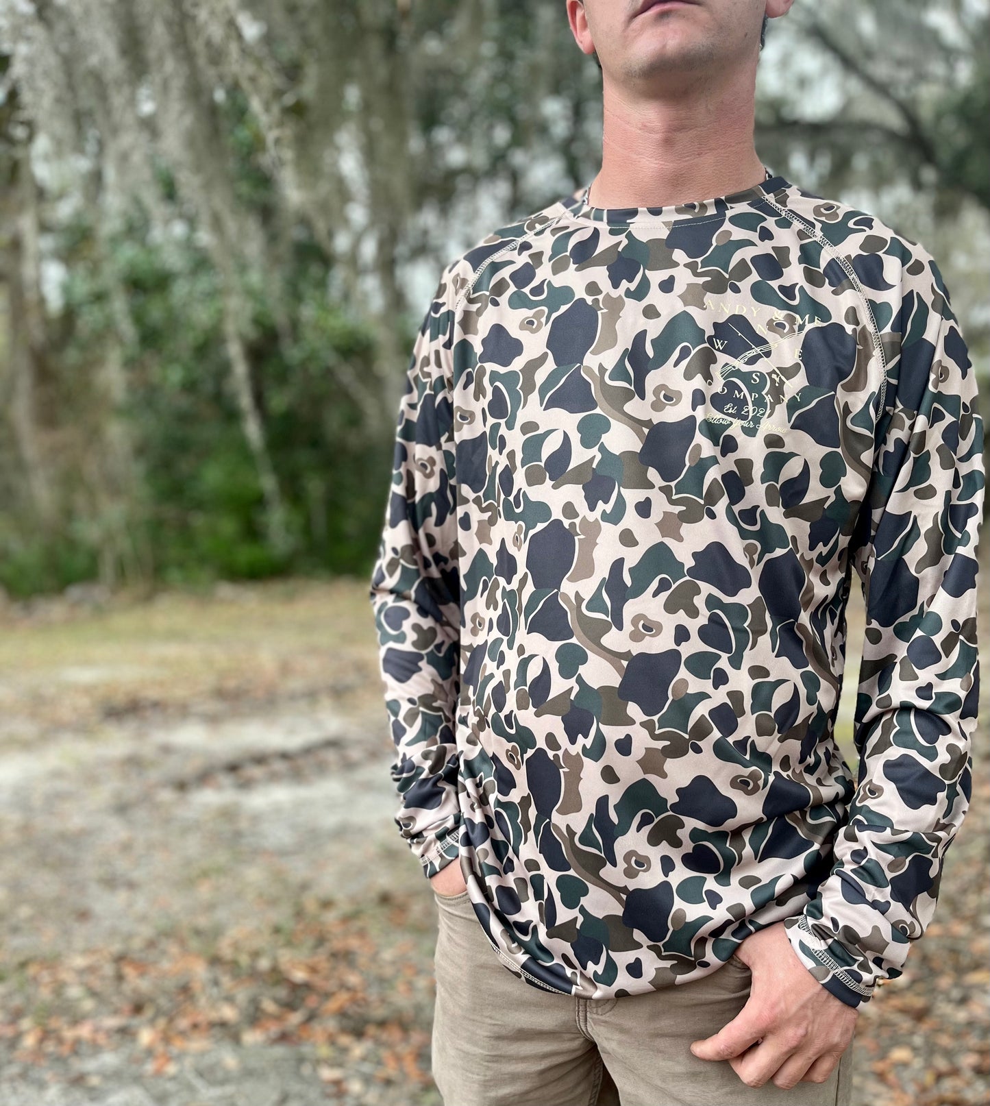 "Fowl Play" Camo Performance Tee Long Sleeve